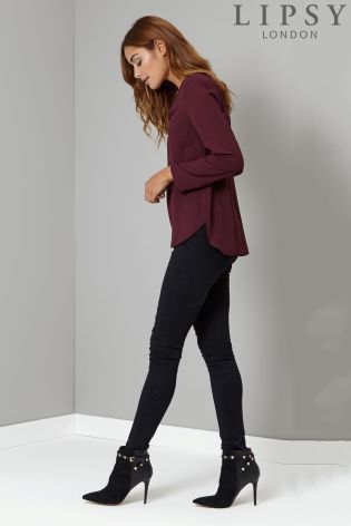 Lipsy Zip Front Blouse